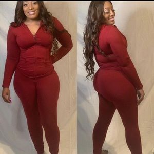 Burgundy Active 2 piece set